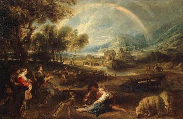 Peter Paul Rubens Landscape with Rainbow Sweden oil painting art